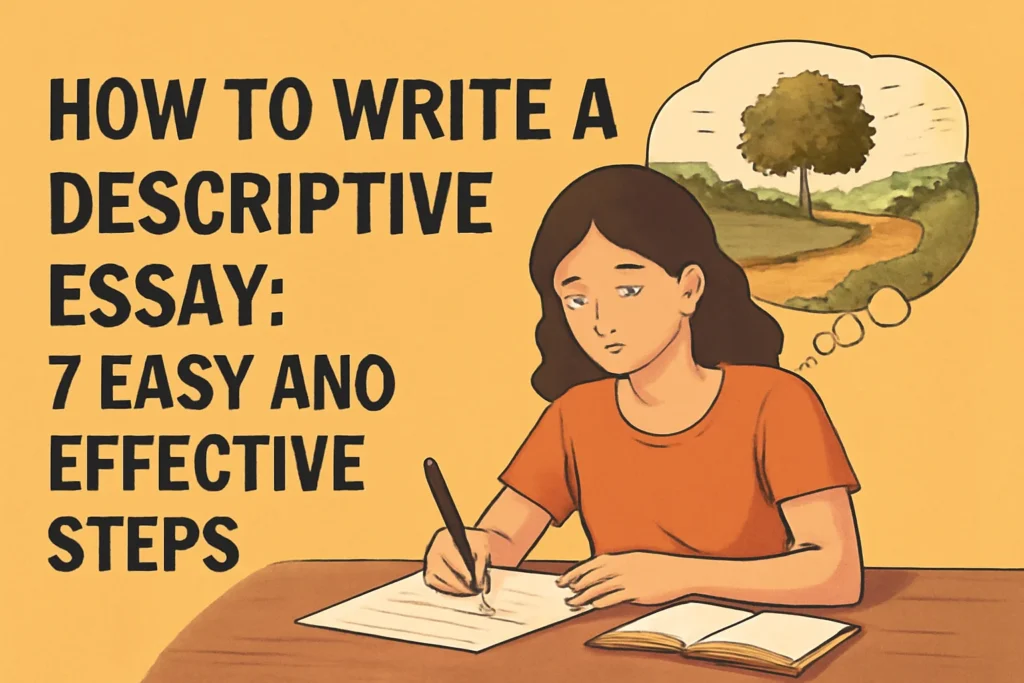 Learn how to write a descriptive essay in 7 easy, effective steps. Master sensory detail, structure, and editing tips to craft vivid scenes readers love.